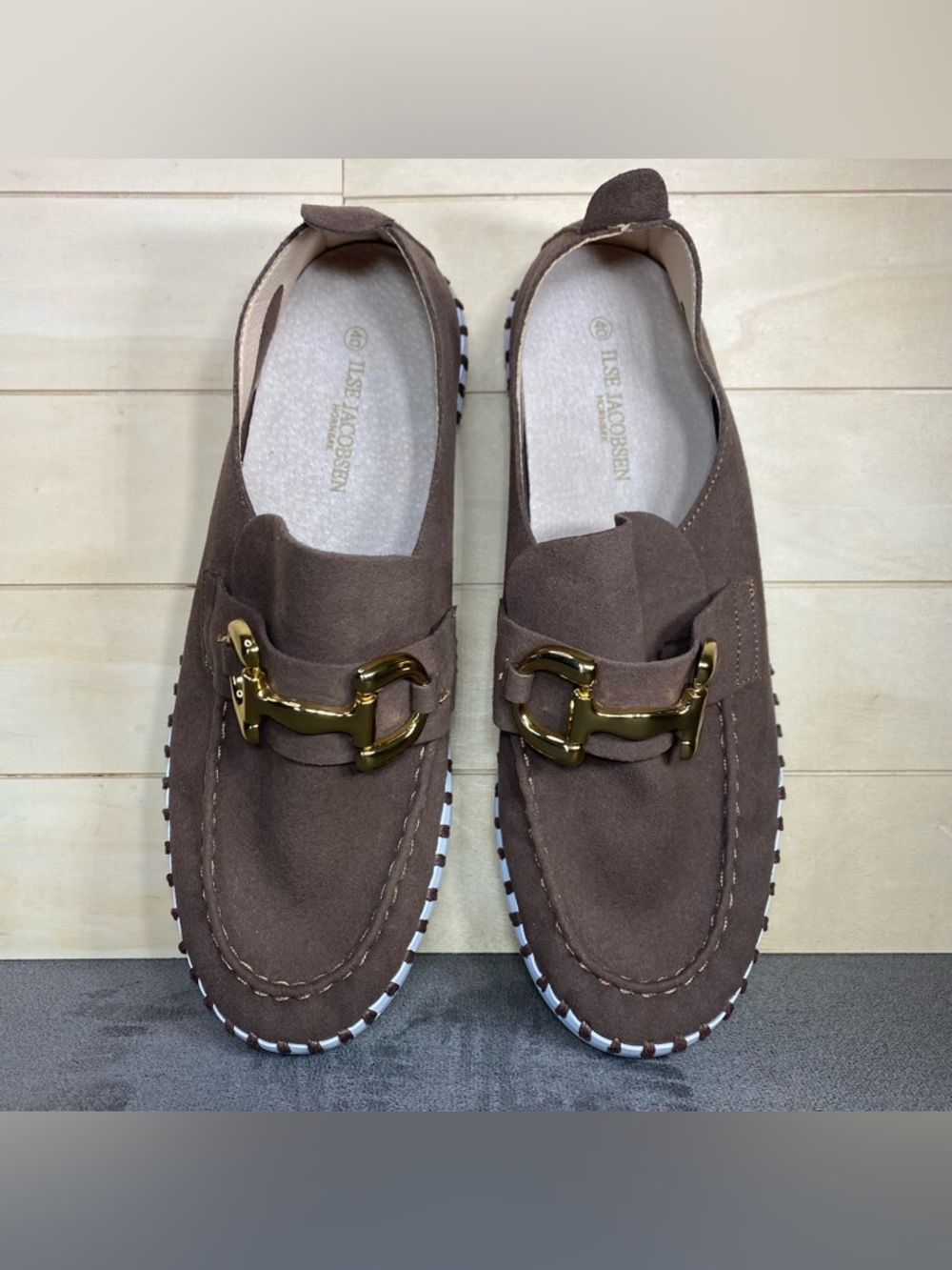 Ilsie Jacobsen Tulip Bit Loafers Brown Women's Size 8 Shoes EU40 Flats - Picture 8 of 12